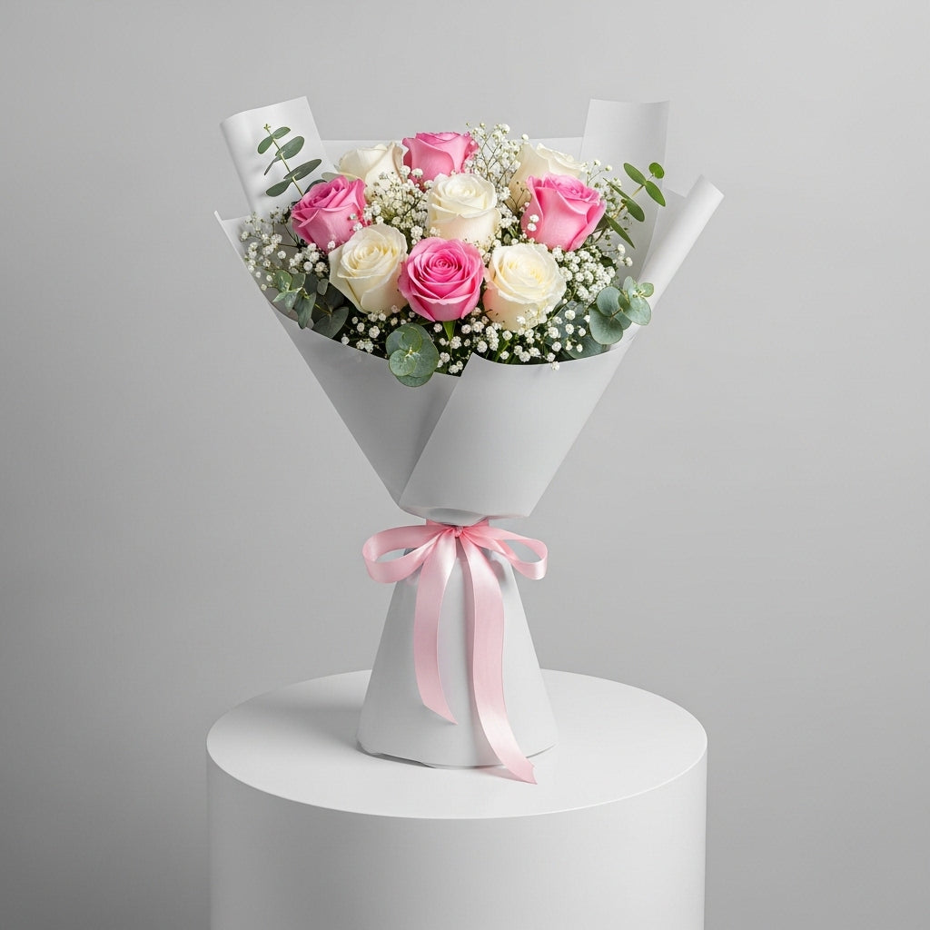 Golden Peach Yellow Roses Bouquet