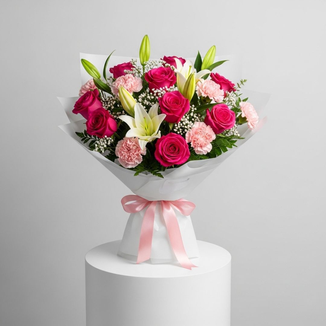 Mixed Pink Red Purple Roses